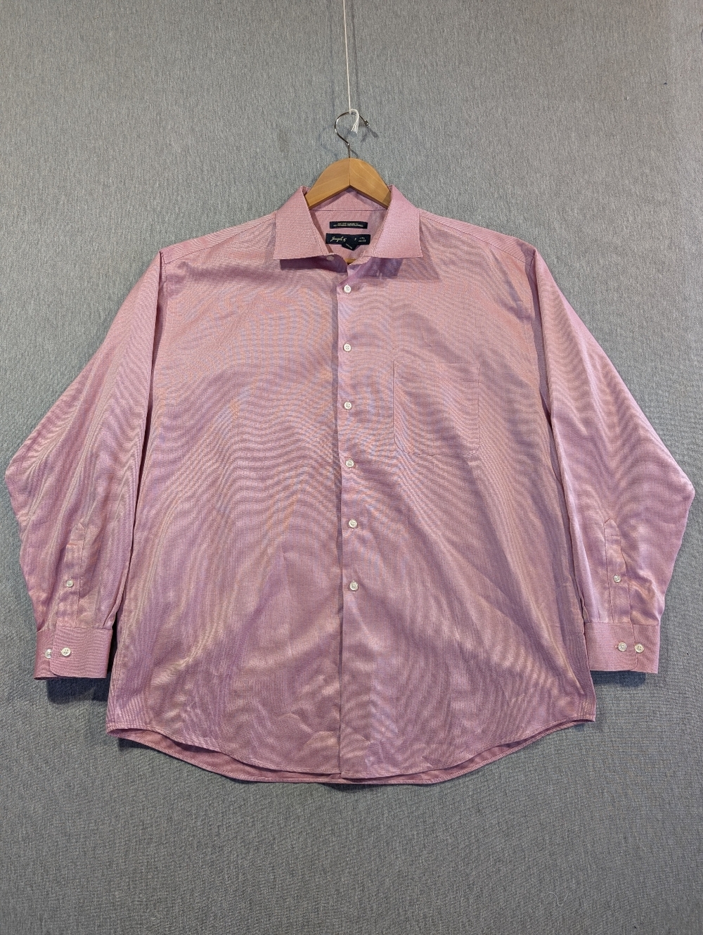 Joseph & Feiss Classic Fit Dress Shirt Men's 17 1/2 34/35 Red Non-Iron